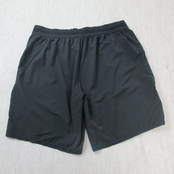 Nike Athletic Shorts Men's XL Black Dri Fit Stretch Elastic Waist Logo Pull On - Picture 5 of 9